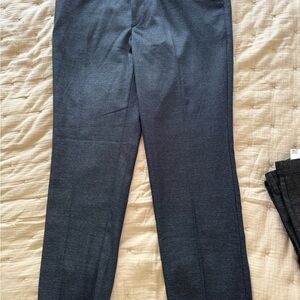 Hugo Boss Gray Dress Pants Straight-Leg Wool-Blend